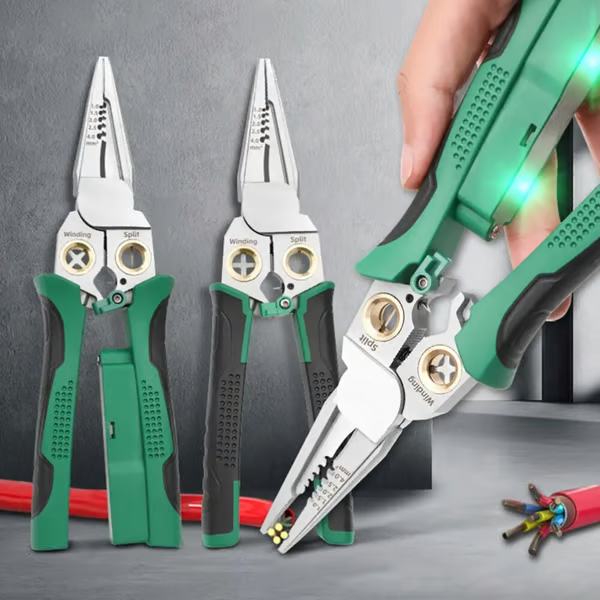 9-in-1 Wire Strippers with Electrical Tester